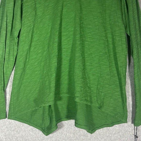 Wilt NWT Slub Asymmetric Tunic XL Cotton Green Long Sleeve USA Lagenlook Artsy - Picture 12 of 15